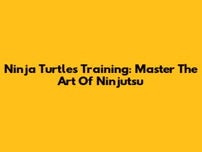 Ninja Turtles Training: Master The Art Of Ninjutsu
