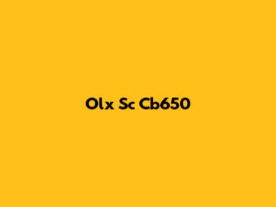 Olx Sc Cb650