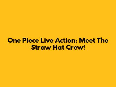 One Piece Live Action: Meet The Straw Hat Crew!