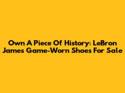 Own A Piece Of History: LeBron James Game-Worn Shoes For Sale