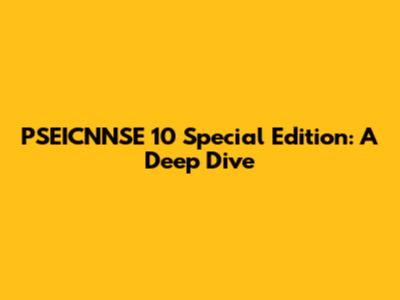 PSEICNNSE 10 Special Edition: A Deep Dive
