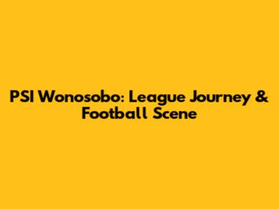 PSI Wonosobo: League Journey & Football Scene