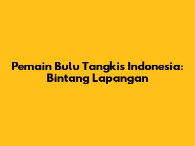 Pemain Bulu Tangkis Indonesia: Bintang Lapangan