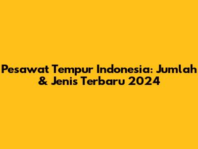 Pesawat Tempur Indonesia: Jumlah & Jenis Terbaru 2024