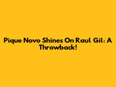 Pique Novo Shines On Raul Gil: A Throwback!
