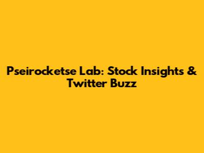 Pseirocketse Lab: Stock Insights & Twitter Buzz