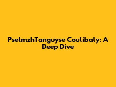 PselmzhTanguyse Coulibaly: A Deep Dive