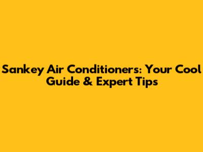 Sankey Air Conditioners: Your Cool Guide & Expert Tips