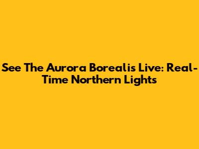 See The Aurora Borealis Live: Real-Time Northern Lights