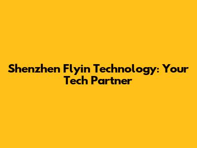 Shenzhen Flyin Technology: Your Tech Partner