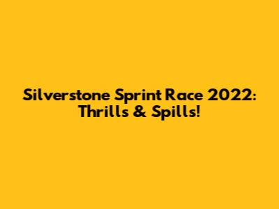 Silverstone Sprint Race 2022: Thrills & Spills!