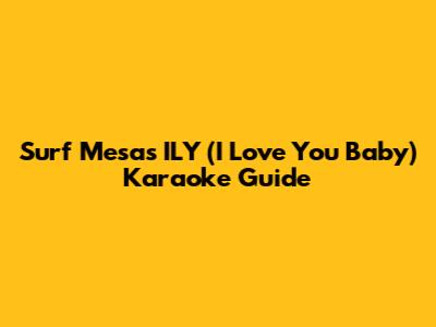 Surf Mesa's 'ILY (I Love You Baby)' Karaoke Guide