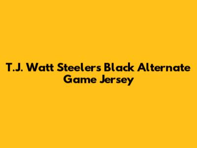 T.J. Watt Steelers Black Alternate Game Jersey