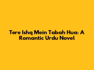 Tere Ishq Mein Tabah Hua: A Romantic Urdu Novel