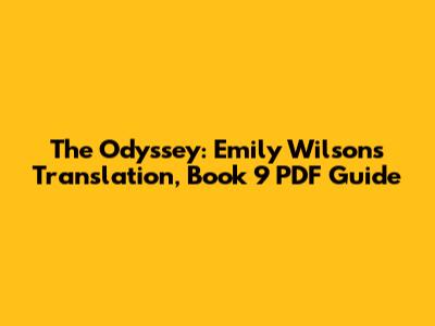 The Odyssey: Emily Wilson's Translation, Book 9 PDF Guide