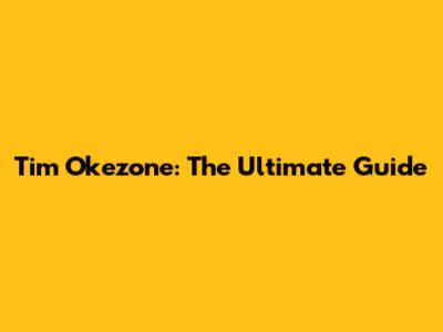 Tim Okezone: The Ultimate Guide