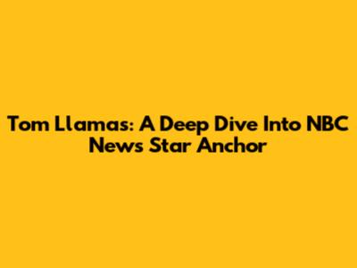 Tom Llamas: A Deep Dive Into NBC News' Star Anchor