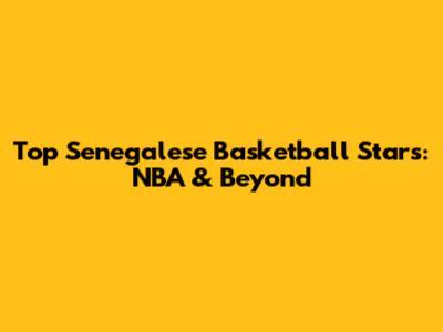 Top Senegalese Basketball Stars: NBA & Beyond