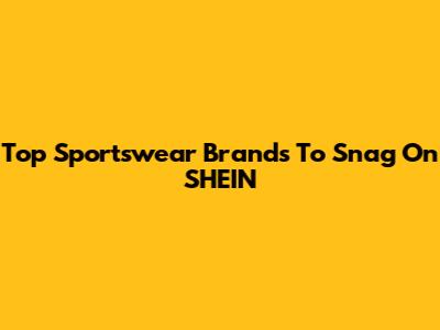 Top Sportswear Brands To Snag On SHEIN