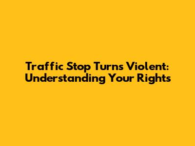 Traffic Stop Turns Violent: Understanding Your Rights
