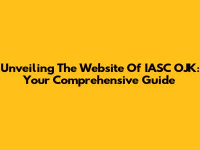 Unveiling The Website Of IASC OJK: Your Comprehensive Guide