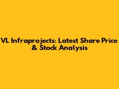 VL Infraprojects: Latest Share Price & Stock Analysis