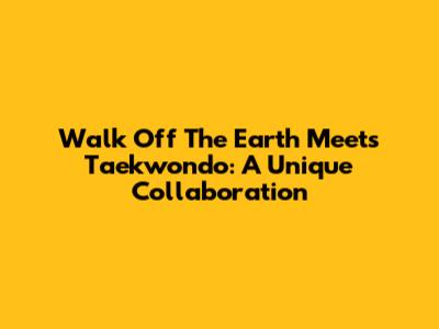 Walk Off The Earth Meets Taekwondo: A Unique Collaboration