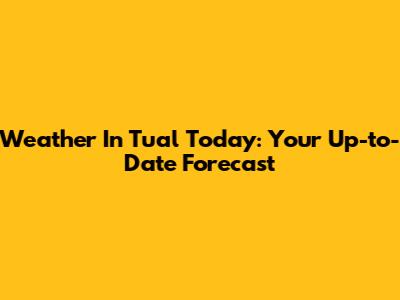 Weather In Tual Today: Your Up-to-Date Forecast