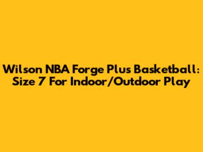 Wilson NBA Forge Plus Basketball: Size 7 For Indoor/Outdoor Play