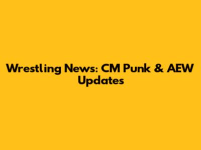 Wrestling News: CM Punk & AEW Updates