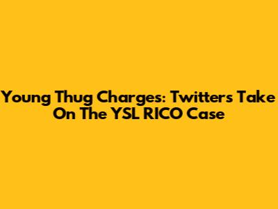 Young Thug Charges: Twitter's Take On The YSL RICO Case