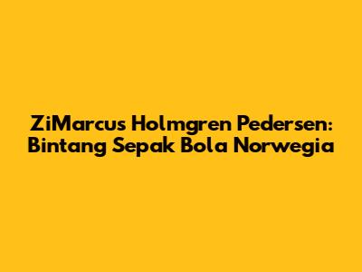 ZiMarcus Holmgren Pedersen: Bintang Sepak Bola Norwegia